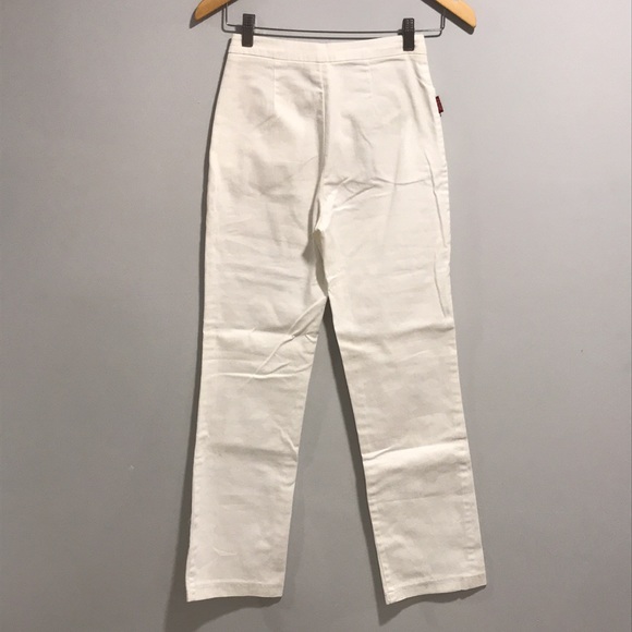 White Fendi High Rise Waisted Pants - Picture 5 of 8